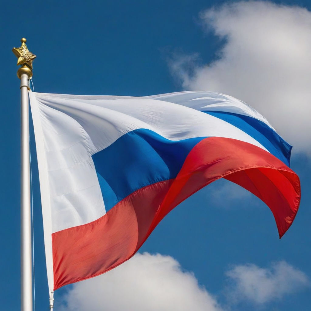 Гордо реет флаг России