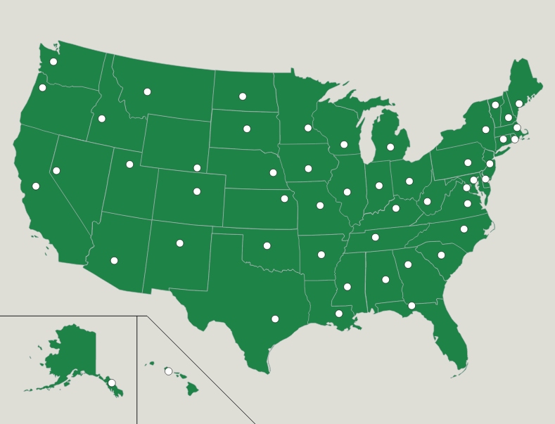 Find US States and Their Capitals - Map Quiz Game